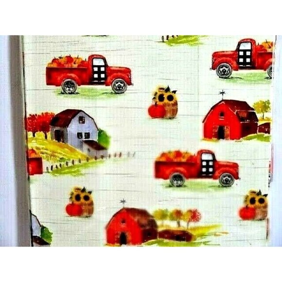 Farmhouse Truck Party Bags Set of 12 Autumn Harvest Barn Pumpkin Sunflowers NIP - Picture 2 of 2